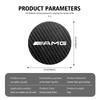 JBCR1 2Pcs Car Carbon Fiber Water Cup Mat Coaster Non Slip Pad For Mercedes Benz AMG W203 W206 W220 W205 W211 W212 W201 W168 W167 W169
