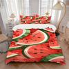 3 Stück Frucht Wassermelonenscheiben Weich und Bequem Atmungsaktivität, Bettwäsche-Set, Maschinenwaschbar, Geeignet für Alle Jahreszeiten178