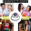 Natural Purple Turquoise 925 Sterling Silver Twisted Rope Split Shank Rings For Women & Girls