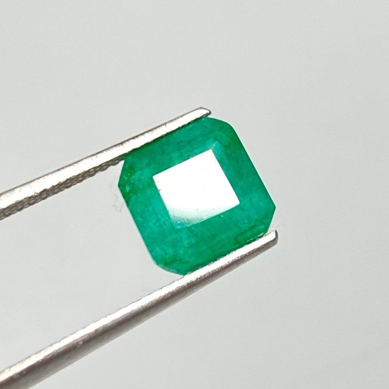 8-10 Carat Natural Emerald Square Faceted Loose Gemstones