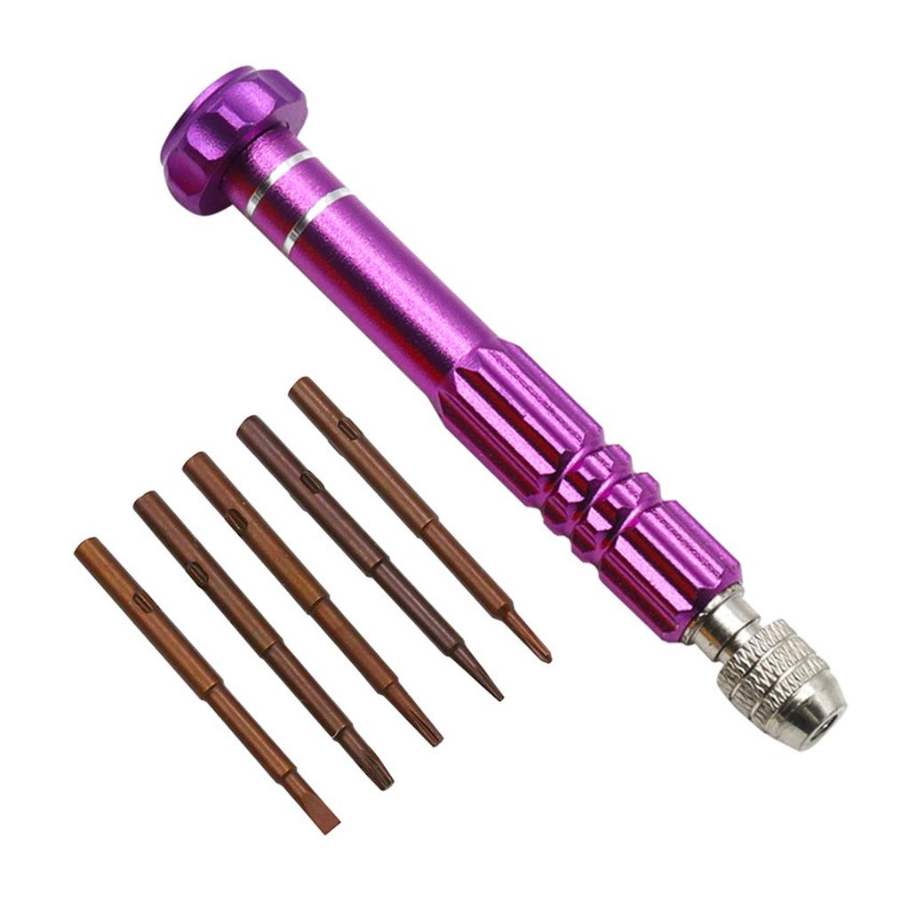 Tragbares 5-in-1-Schraubendreher-Demontageset mit mehreren Werkzeugen und austauschbaren Köpfen für Heimwerker und Handwerker