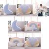 Colorful Rainbow Plush Sofa Pillow Cushion For Cozy Home Decoration And Playtime Fun
