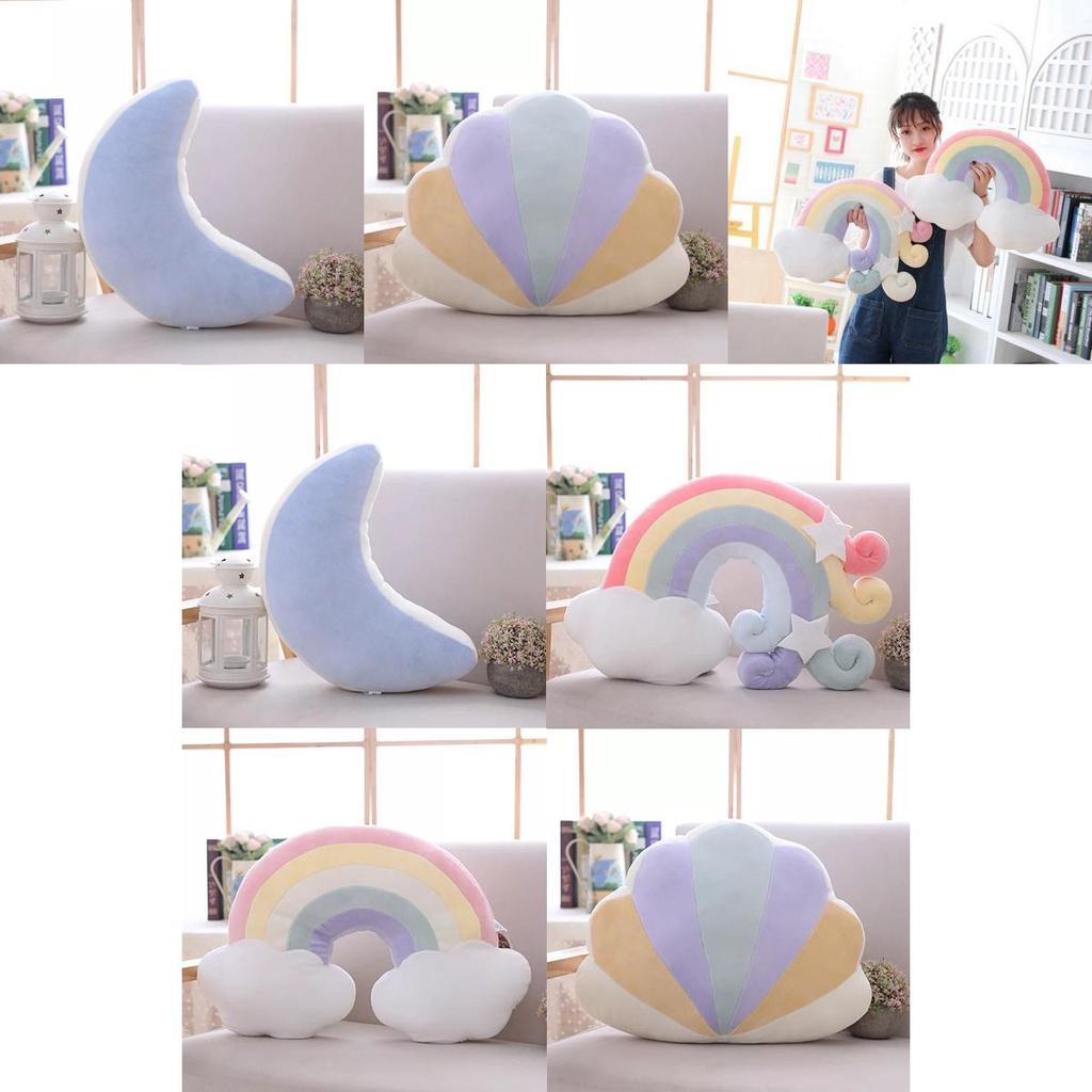 Colorful Rainbow Plush Sofa Pillow Cushion For Cozy Home Decoration And Playtime Fun
