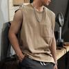 American Retro Heavy Vest Men's Summer Loose Casual Sleeveless T-shirt Basketball Fitness Sports Shoulders