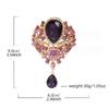 1Pcs Wedding Bridal Bouquet Clear Crystal Rhinestone Teardrop Dangle Brooch Pin Hot Women Men Brooch Clothing Accessories