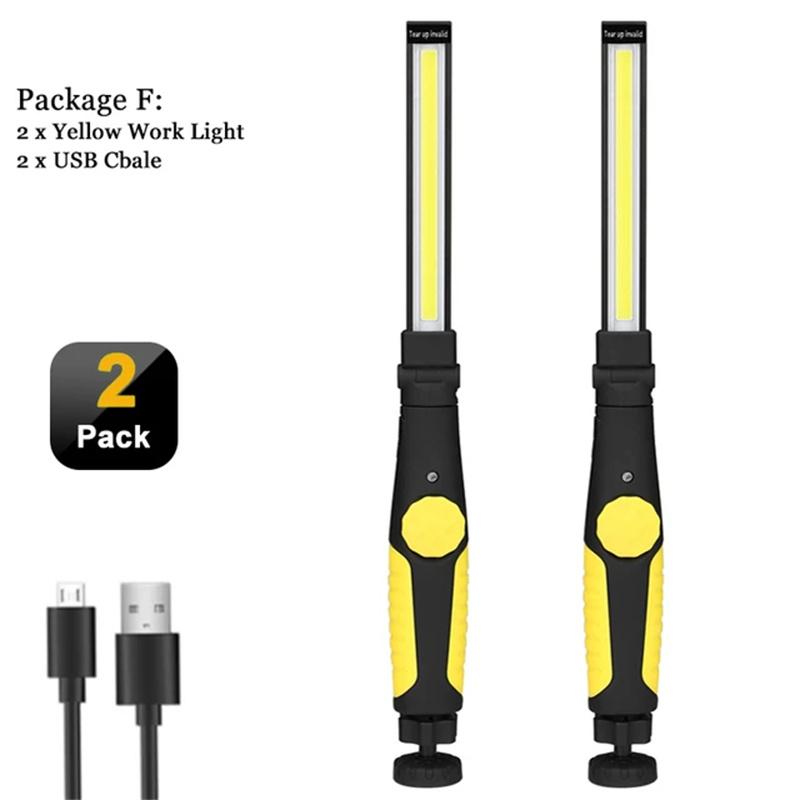 COB LED svítilna Magnetická pracovní svítilna USB dobíjecí háček na svítilnu Přenosná lampa Kontrolní světlo Kempingová svítilna na opravu auta