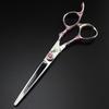 6.0 inch pink flower, plum blossom handle hair scissors, hair scissors, flat scissors, tooth scissors, thin scissors, special for hair salons