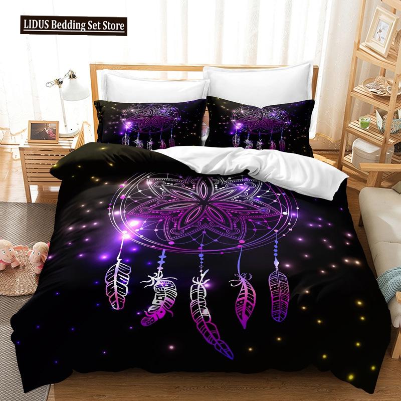 Traumfänger Bettbezug Set King Queen Größe Tribal Exotisch Floral Böhmischer Stil Polyester Bettwäsche Set Für Kinder Mädchen Junge Jugendliche