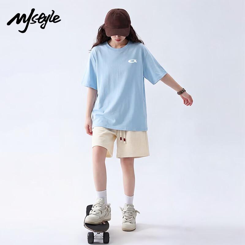 MJ STYLE Damen Baumwoll Kurzarm T-Shirt & Shorts Set