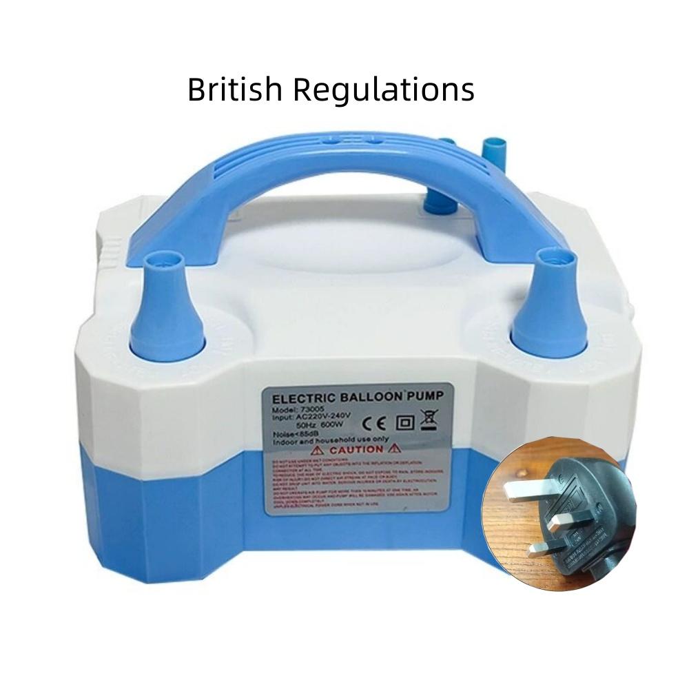 Elektrisk Ballongpump, Bärbar Dubbelmunstycke Elektrisk Luftballongpump Uppblåsare Fläktmaskin för Festdekorationer