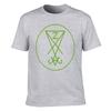 Unisexs Cotton Tshirt With Green Geometric Z Pattern Casual Crew Neck Short Sleeve Tee For Daily Wear Streetwear Style Top