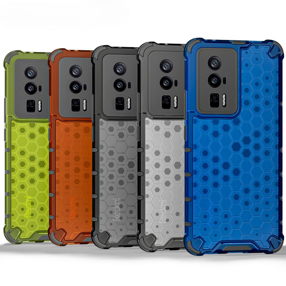 

Противоударный защитный чехол для Xiaomi POCO F5 Pro, мягкий силикон + ПК, прозрачная сотовая задняя крышка для телефона POCO X5 Pro 5G