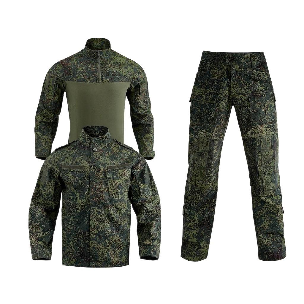 Olive Green Camouflage Training Suit - Durable Outdoor Workwear for Men and Women