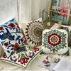 45x45cm Ethnic-Style Floral Embroidered Pillowcase Cojines Cotton Owel Embroidered Throw Cushion Cover Headboard Pillowcases