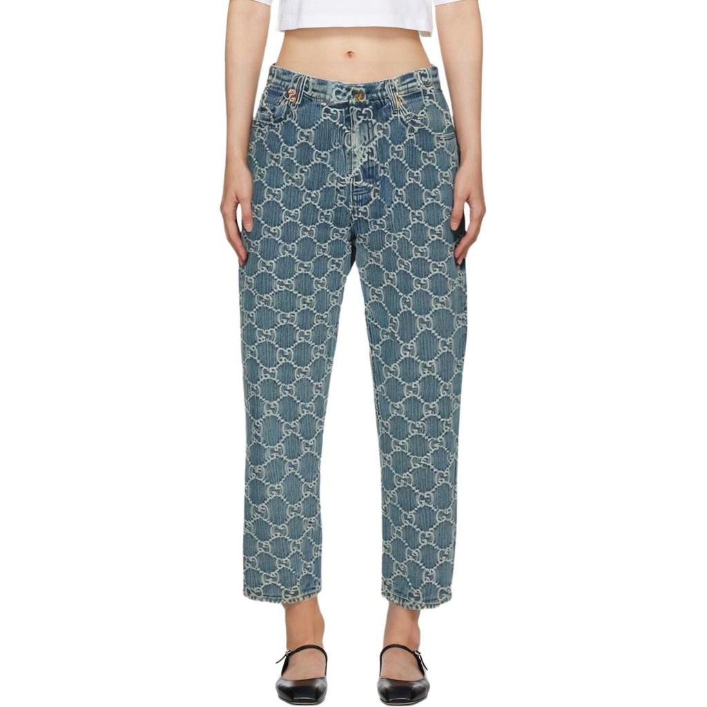 Gucci GG-jacquard Mid-rise Straight-leg Jeans 623953-XDCXD-4632