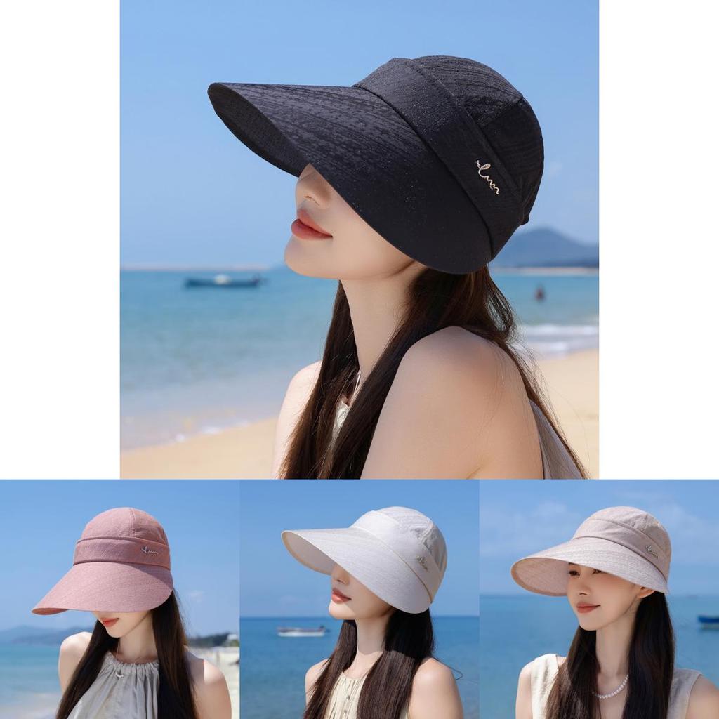 Summer Wide Brim Sun Hat With Removable Hat Top Breathable Sunshade For Outdoor Activities