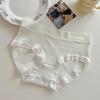 Summer Quick-Drying Antibacterial Cotton Women's Mid-Waist Briefs – Korean & Japanese Style, Comfortable & Breathable.