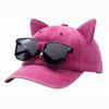 Breathable Cat Ears Baseball Cap Cute Sun Protection Cap Simple Duck Tongue Cap  Casual Wear