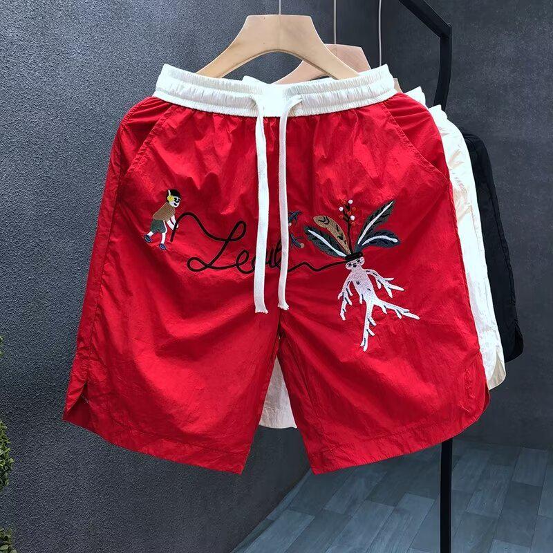 

Мужские модные летние повседневные свободные шорты, универсальный корейский стиль. 3XL зелёный