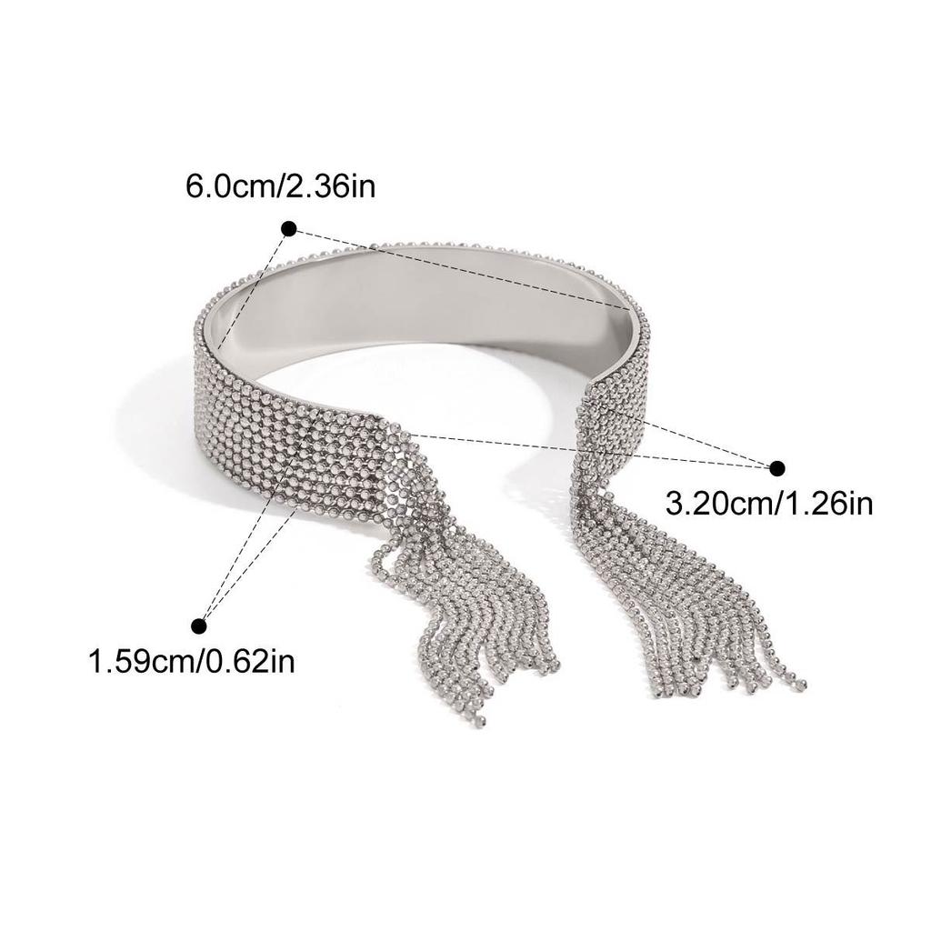 Yori Statement Stainless Steel Chain Tassel Bracelet Finger Ring 18K PVD Plated High Quality Charm Stylish Golden Jewelry