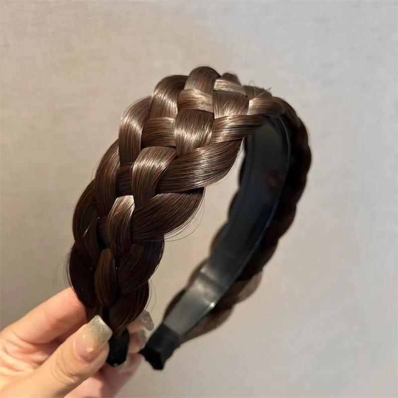 Fashion Women's Plaited Heat Resistant Fiber Headbands Non Slip Toothed Plastic Hair Hoops Adult Daily Shopping Headpiece