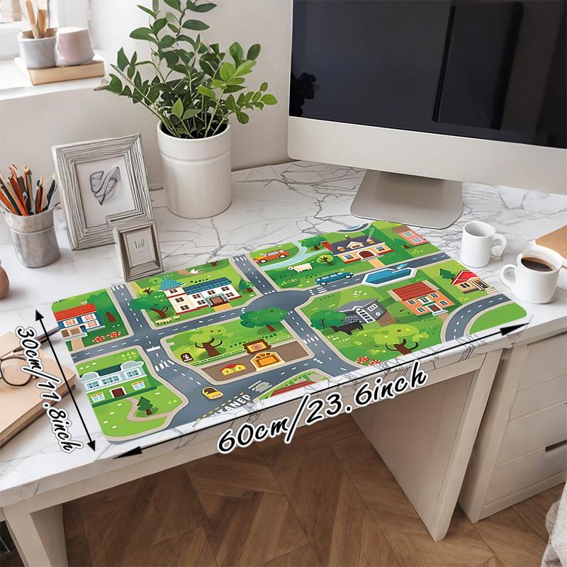1PC street map Oversized Mouse Pad - Non-Slip Rubber Base Perfect for Office School Esports Home Decor Desk Mat 153A 30cmx60cm(11.8x23.6inch)