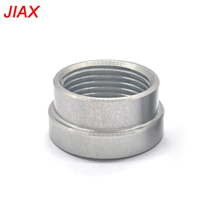 M20x1.5 Stainless Steel 304 Mounting Nut, Featuring a Stepped Welding Head and Internal Threads, Universal Automotive Component