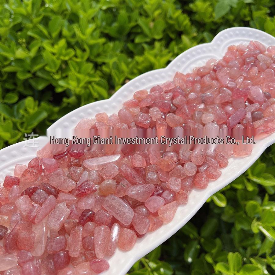 Natural Red Strawberry Crystal Crushed Stone Aromatherapy and Home Décor for Kids Treasure Hunting