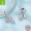 S925 Silver Coffee Cup Pendant Diy Beaded Bracelet Accessories Light Luxury Niche S925 Sterling Silver Loose Beads