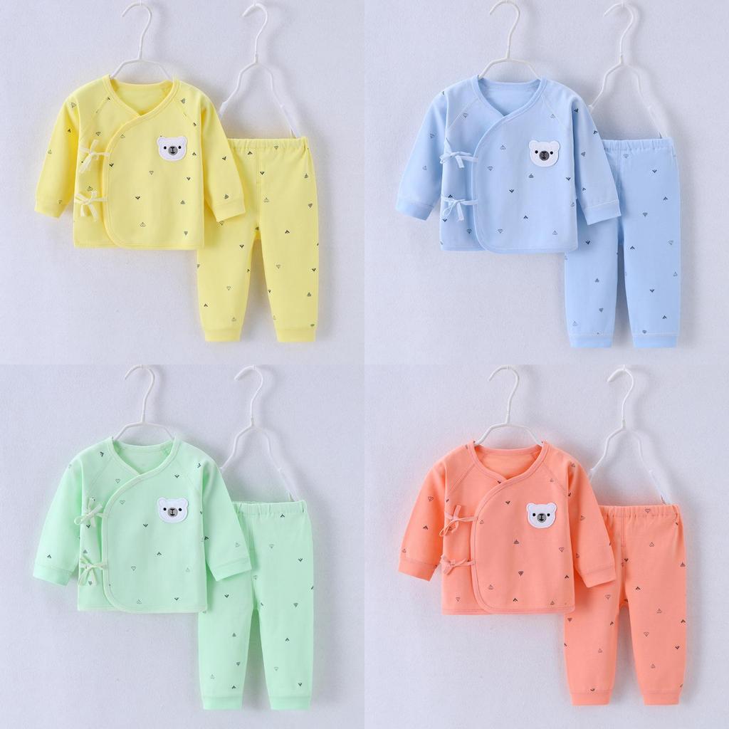 Baby Cotton Sleeveless Romper Set With Animal Pattern For Newborns
