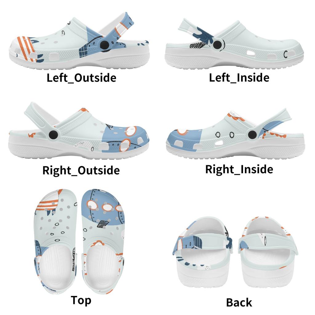 Pattern Printed EVA Clogs Women Men Breathable Lightweight Slip On Casual Footwear Soft Sole Summer Sandals Daily Walking