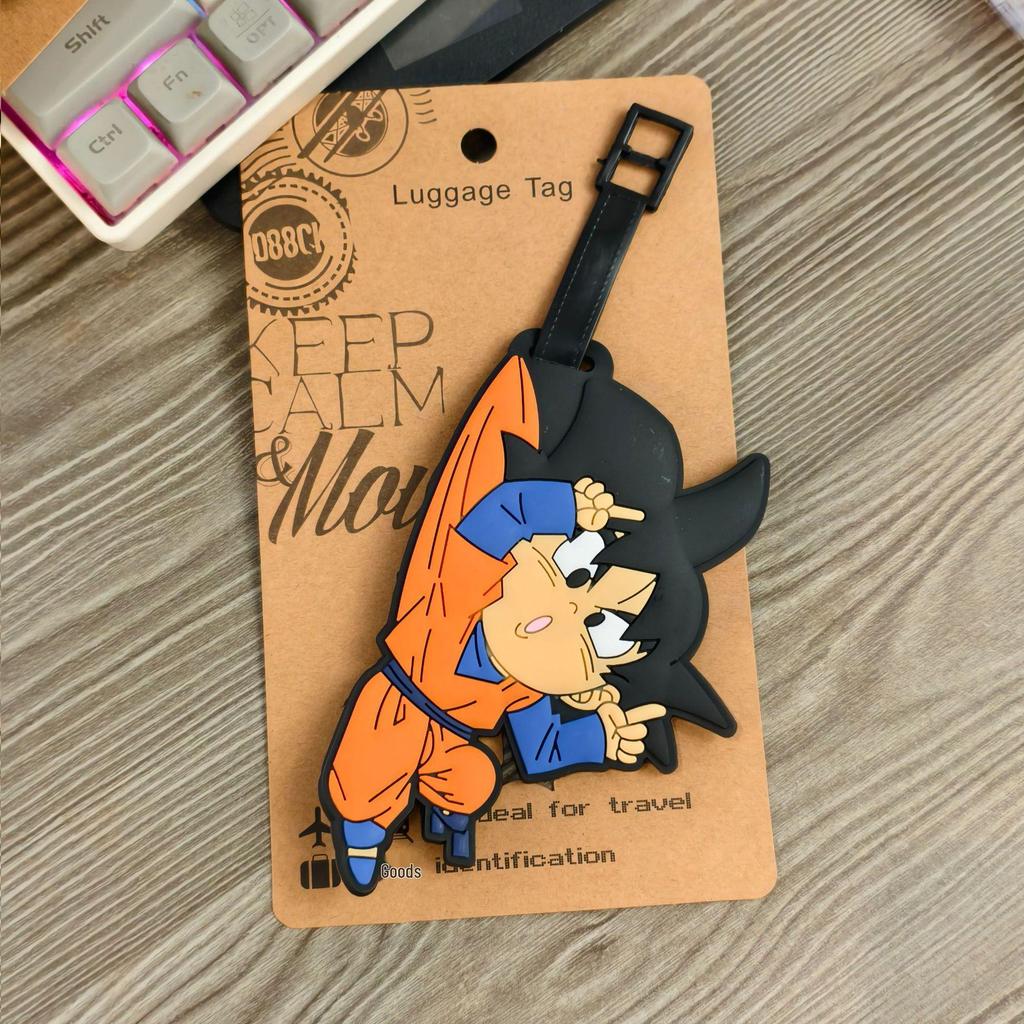 Anime Cartoon Cute Dragon Ball Goku Buu Vegeta Luggage Tag Suitcase Label