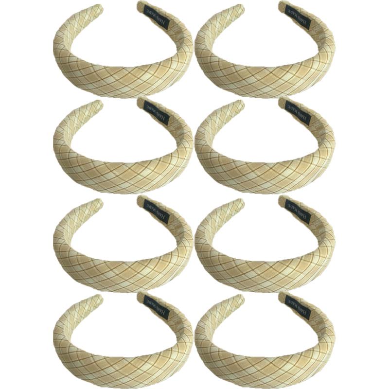 Cloth Plaid Sweet Headband Women's Korean Fashion Fresh Hair Band Outdoor Hair Accessories