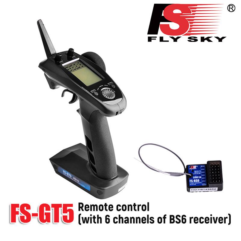 Flysky Fs-Gt5 2.4G 6Ch Afhds Rc Transmitter With Fs-Bs6 Receiver For Rc Car Crawler Boat Vehicle Rc Model Car Parts