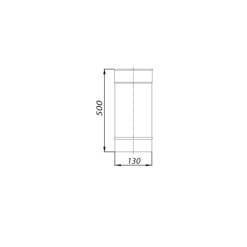 ADAM GAS/EW Pipe fi 130 0.5m