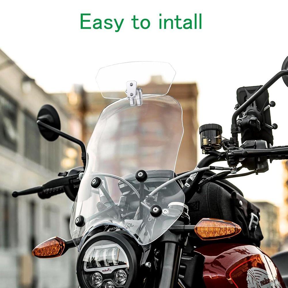 Heightened Moto Extension Windshield Adjustable Motorcycle Wind Screen  Racing Bike