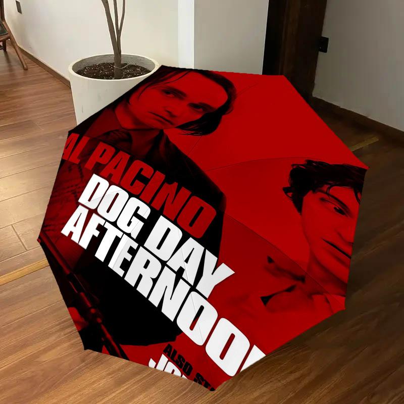 1pc Al Pacino Dog Day Afternoon Automatic Open/Close Umbrella Compact Folding Umbrella with 8-Rib Shaft lightweight esign, for Women/Men1170A