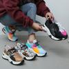 2021 Autumn European and American Large Size New Slope Heel Platform Muffin Casual Women's Shoes Fashion Color Matching Sports Shoes Women