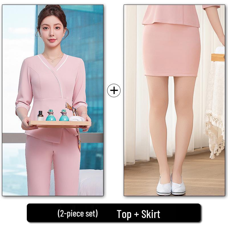 2025 Women's Slimming Beautician & Spa Short Sleeve Uniform