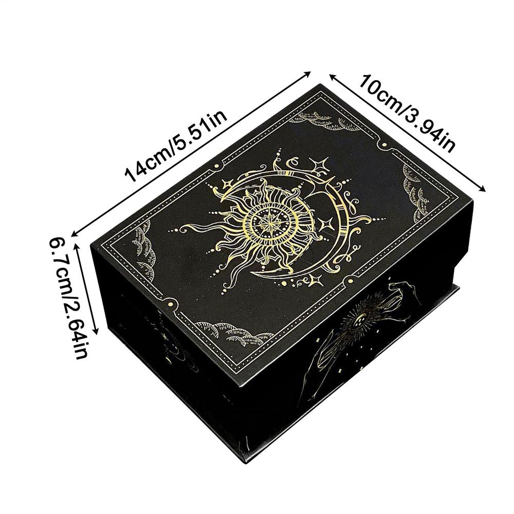 Magnetischer Deckel Tarotkartenbox, Tragbarer leichter Aufbewahrungs-Organizer, Unauffällig elegant Spielkarten Schmuck Andenken Aufbewahrungsbox