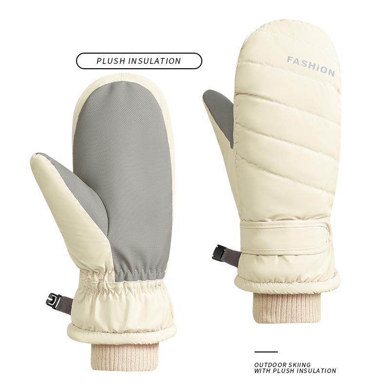 Winter Warm Ski Gloves Waterproof Anti Slip Windproof Thermal Fleece Lining Snow Gloves for Outdoor Sports Anti-skid Mittens