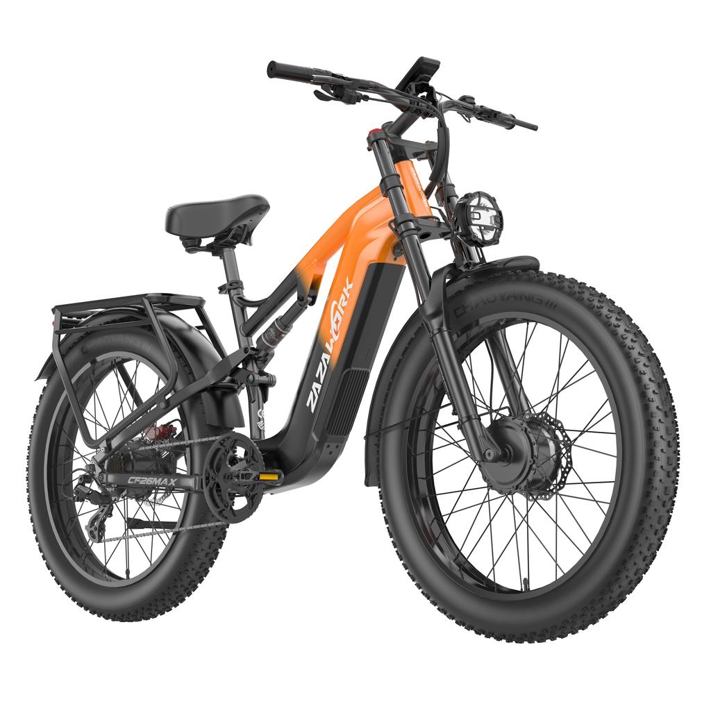 ZAZAWORK CF26MAX Electric Bicycle 1000W*2 Motor 48V25AH Battery 26 Inch Off-Road Tires 50 KM/H Top Seed 120KM Range E-Mountain Bike