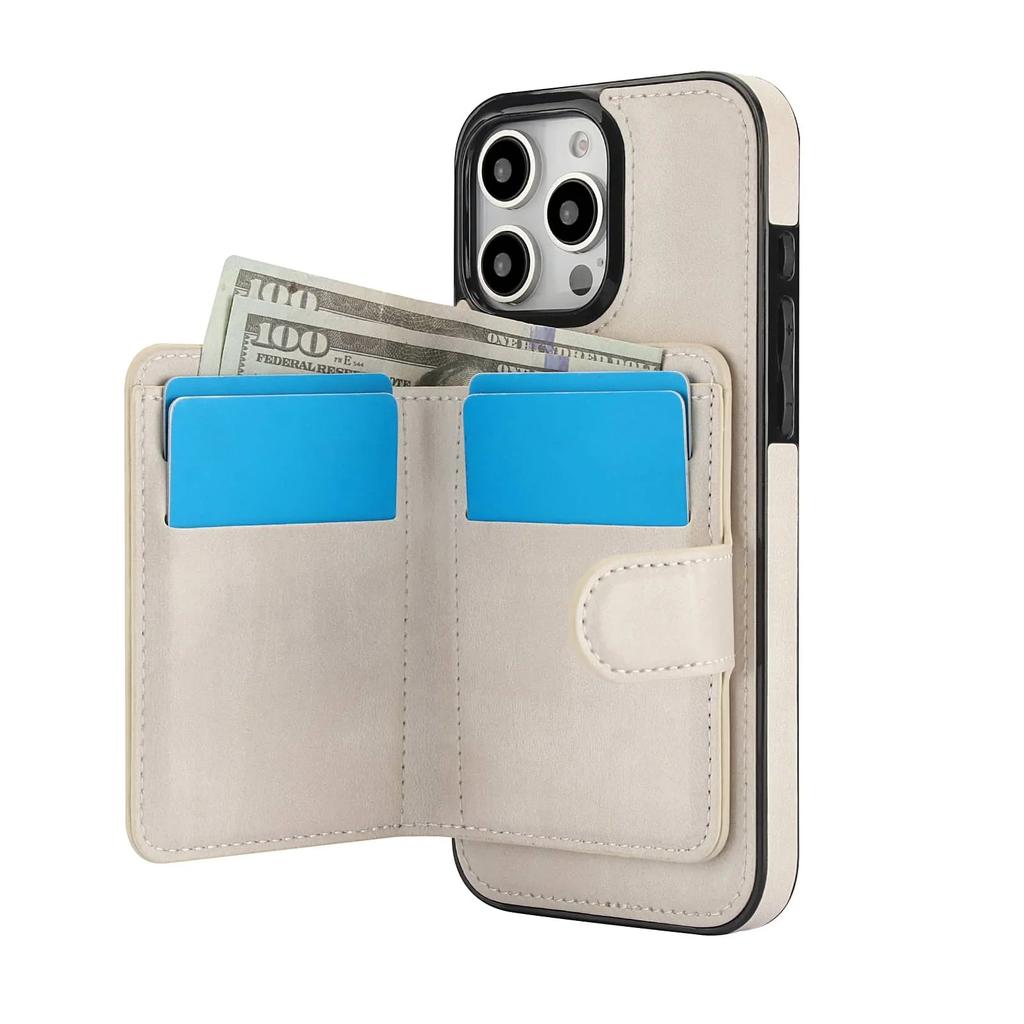 Wallet Case for iPhone 16/15/14/13/12/11 Pro Max Mini 7 8 SE Compatible with Magnetic, Detachable Magnetic Case with Card Holder