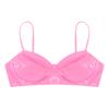 Woman's Wet Look Push Up Bra Top Unlined Wire-Free Patent Leather Bustier Bralette Clubwear