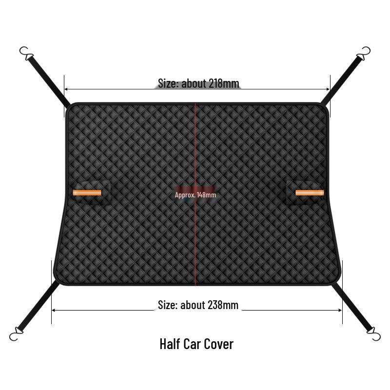 Magnetic Car Windshield Snow & Sun Cover: Dustproof, Heat-Insulating Half Sunshade