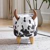 Universal Pet Foot Stool for All Seasons, Also Shoe-Changing Stool, Solid Wood Legs, Suitable for Home Decoration, Black and White
