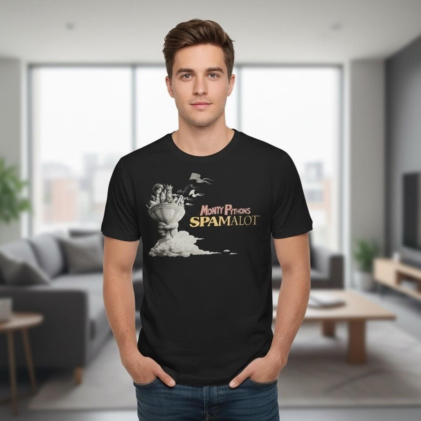 Monty Python s Spamalot Vintage Graphic T-Shirt Black Unisex XL XL