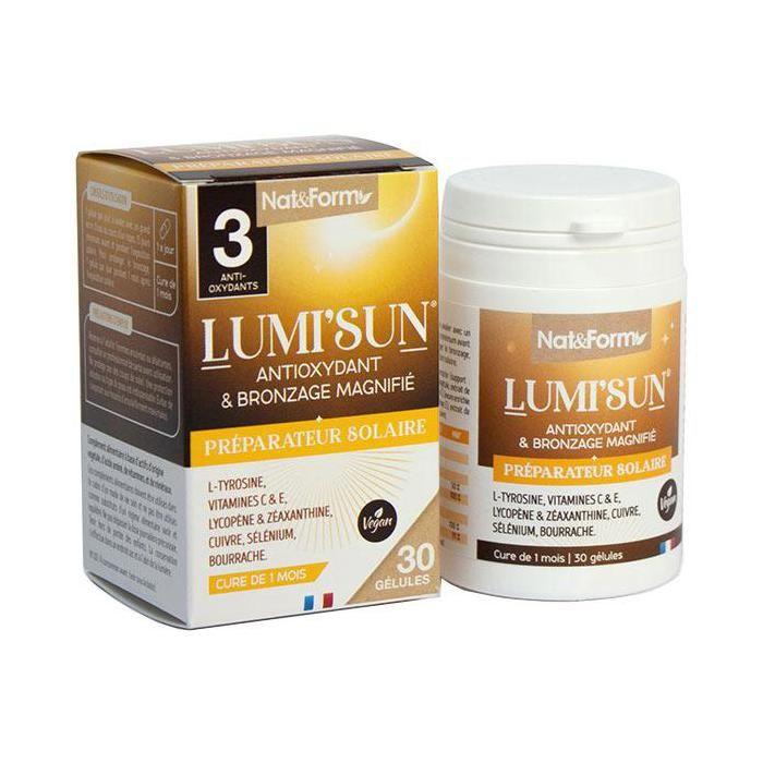 Nat Form Lumi#039;Sun Préparateur Solaire 30 Gélules