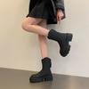 Fashion Booties Round Toe Chelsea Leather Woman Short Shoes On Promotion Autumn Hot Chic and Elegant Goth New In Ankle Boots for Women