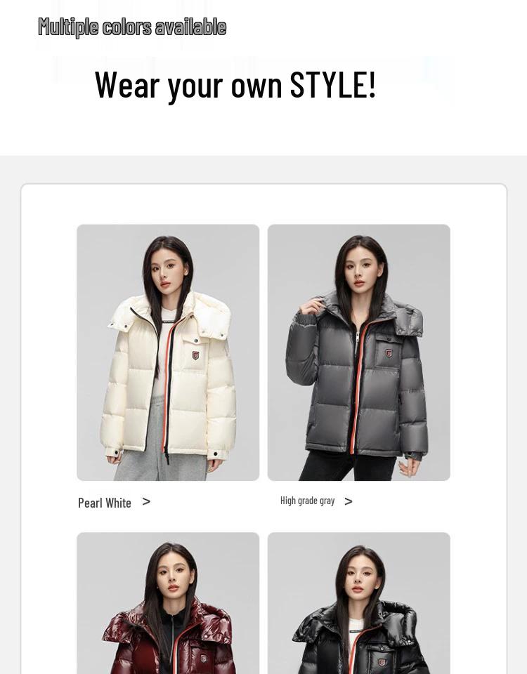 Yaya Winter 2025 Unisex Short Hooded Ski Jacket - Thick, Warm, and New Arrival